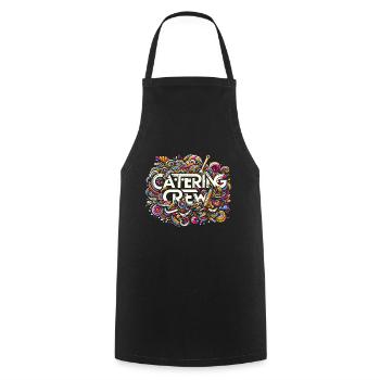 Catering Crew 7 - Cooking Apron - black - Front - AI Model Male 185 dark (185cm)
