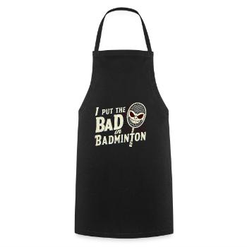 J’ai mis le mauvais dans le badminton 9 - Tablier de cuisine - noir - Devant - AI Model Male 185 dark (185cm)