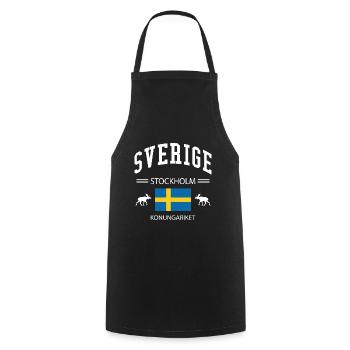 Suède - Tablier de cuisine - noir - Devant - AI Model Male 185 dark (185cm)
