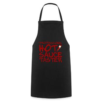 Bouton de sauce piquante professionnelle 3 - Tablier de cuisine - noir - Devant - AI Model Male 185 dark (185cm)