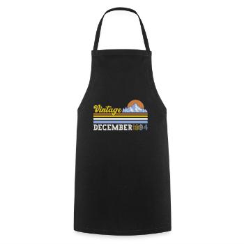 December 1994 Year 29th Birthday - Cooking Apron - black - Front - AI Model Male 185 dark (185cm)