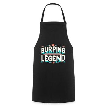 Burping Legend 21 - Kochschürze - Schwarz - Vorne - AI Model Male 185 dark (185cm)