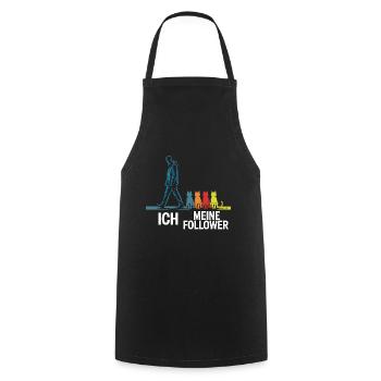 Me & My Followers – Cat Humor Design - Cooking Apron - black - Front - AI Model Male 185 dark (185cm)