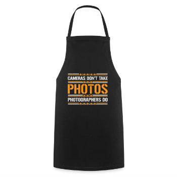Cameras Don't Take Photos, Photographers Do 4 - Cooking Apron - black - Front - AI Model Male 185 dark (185cm)