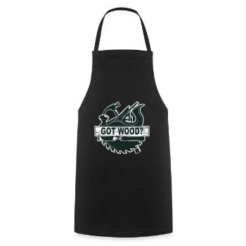 Woodworking Got Wood - Cooking Apron - black - Front - AI Model Male 185 dark (185cm)