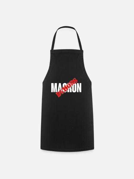 Macron dehors - Tablier de cuisine - noir