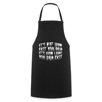 Ce n’est pas à quelle vitesse vous courez 4 - Tablier de cuisine - noir - Devant - AI Model Male 185 dark (185cm)