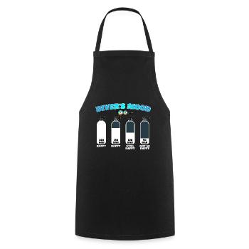 Tauchflasche Tauchen Taucher diving diver scuba - Kochschürze - Schwarz - Vorne - AI Model Male 185 dark (185cm)