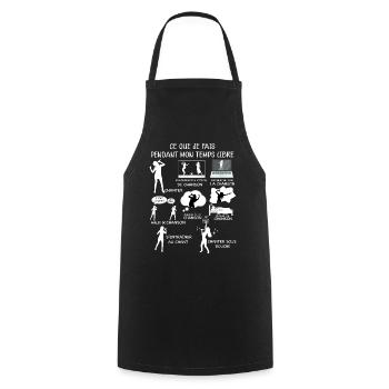 Chanteur Cadeau Humour Chanson - Tablier de cuisine - noir - Devant - AI Model Male 185 dark (185cm)