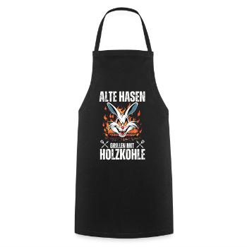 Grillmeister BBQ Barbecue Grill Chef Holzkohle - Kochschürze - Schwarz - Vorne - AI Model Male 185 dark (185cm)
