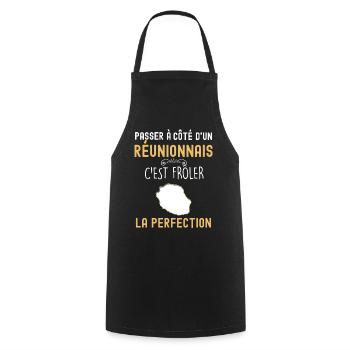 Homme Réunionnais Perfection - Tablier de cuisine - noir - Devant - AI Model Male 185 dark (185cm)