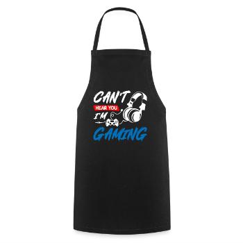 Cnat Hear You I Am Gaming - Cooking Apron - black - Front - AI Model Male 185 dark (185cm)
