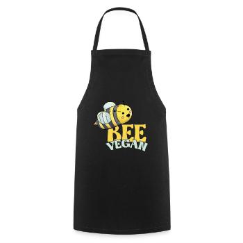 Vegan Be Vegan - Cooking Apron - black - Front - AI Model Male 185 dark (185cm)