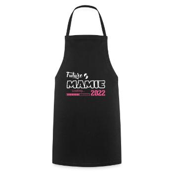 Future mamie grand mère 2022 Cadeau Bientôt mamie - Tablier de cuisine - noir - Devant - AI Model Male 185 dark (185cm)