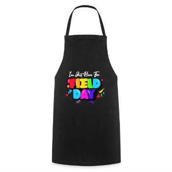I'm Just Here For Field Day 36 - Cooking Apron - black - Front - AI Model Male 185 dark (185cm)