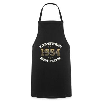 70th Birthday Original August 1954 Born 1954 - Cooking Apron - black - Front - AI Model Male 185 dark (185cm)