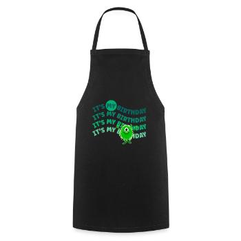 C’est mon anniversaire! Drôle de monstre - Tablier de cuisine - noir - Devant - AI Model Male 185 dark (185cm)