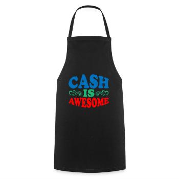 L’argent est génial 9 - Tablier de cuisine - noir - Devant - AI Model Male 185 dark (185cm)