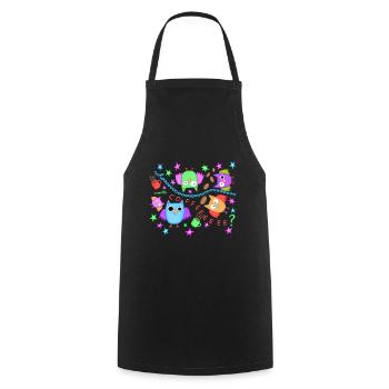 Kaffee Eulen lustig Eule Müde Koffein Büroleben - Kochschürze - Schwarz - Vorne - AI Model Male 185 dark (185cm)