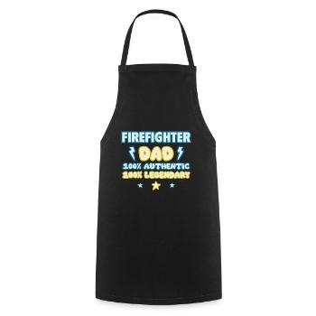 Fire Brigade Dad – Father's Day Gift, Legendary - Cooking Apron - black - Front - AI Model Male 185 dark (185cm)