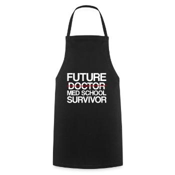 Future Med School Survivor - Cooking Apron - black - Front - AI Model Male 185 dark (185cm)