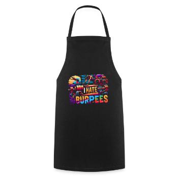 I Hate Burpees 8 - Cooking Apron - black - Front - AI Model Male 185 dark (185cm)