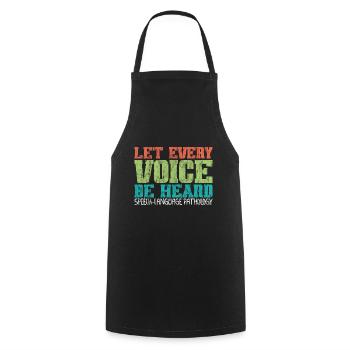 Que chaque voix soit entendue 3 - Tablier de cuisine - noir - Devant - AI Model Male 185 dark (185cm)