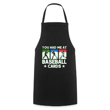 Carte de baseball Collection de cartes de sport Cadeau - Tablier de cuisine - noir - Devant - AI Model Male 185 dark (185cm)