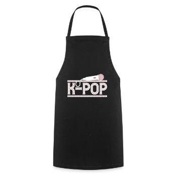 K-POP. | microphone K-Pop Les couleurs peuvent être changées - Tablier de cuisine - noir - Devant - AI Model Male 185 dark (185cm)