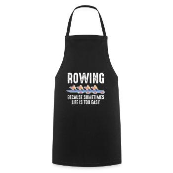 Ramer les hommes parce que parfois la vie est trop facile - Tablier de cuisine - noir - Devant - AI Model Male 185 dark (185cm)