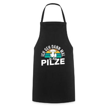 Pilz Pilzsammler Pilze - Kochschürze - Schwarz - Vorne - AI Model Male 185 dark (185cm)