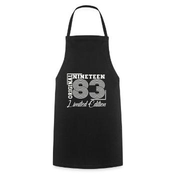 Born 1983 40th birthday Gift man/ woman - Cooking Apron - black - Front - AI Model Male 185 dark (185cm)