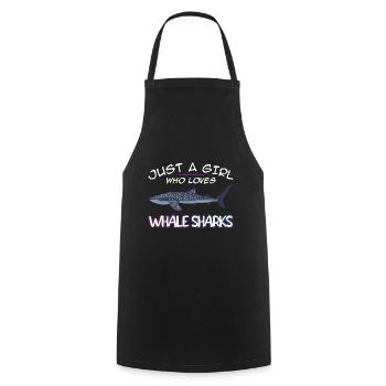 Just a Girl who loves Whale Sharks - Scuba diving - Kochschürze - Schwarz - Vorne - AI Model Male 185 dark (185cm)