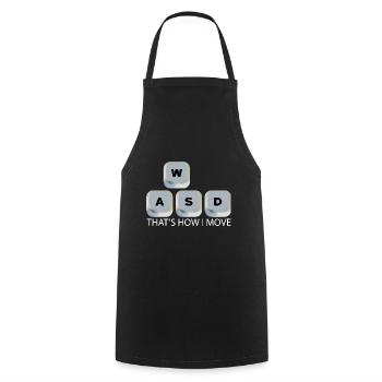 WASD Gaming Gaming Video Game, PC, Computer - Cooking Apron - black - Front - AI Model Male 185 dark (185cm)