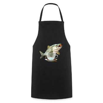 Tarpon Kaffee - Kochschürze - Schwarz - Vorne - AI Model Male 185 dark (185cm)