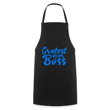 Gratest Ever Boss 4 - Kochschürze - Schwarz - Vorne - AI Model Male 185 dark (185cm)