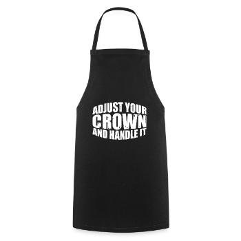 Ajustez votre couronne et manipulez-la 11 - Tablier de cuisine - noir - Devant - AI Model Male 185 dark (185cm)
