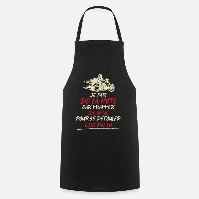 Je fais de la Moto - Tablier de cuisine - noir