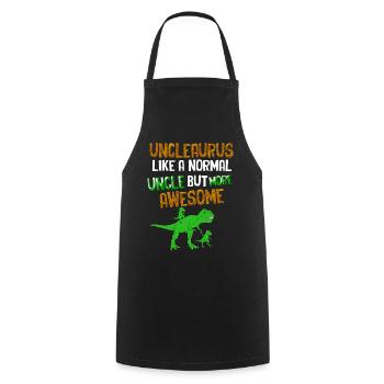 Unclesaurus Like A normal Uncle But More Awesome - Cooking Apron - black - Front - AI Model Male 185 dark (185cm)