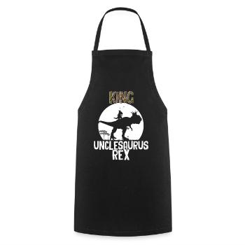 King Unclesaurus Uncle Funny Gift For Uncle - Cooking Apron - black - Front - AI Model Male 185 dark (185cm)