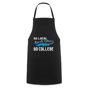 Go Local Sports Team And/Or Go College 12 - Kochschürze - Schwarz - Vorne - AI Model Male 185 dark (185cm)