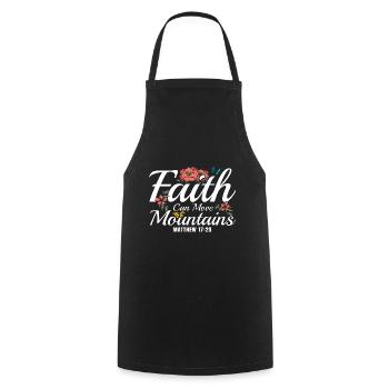 Christian Bible Verse Religious Gift - Cooking Apron - black - Front - AI Model Male 185 dark (185cm)
