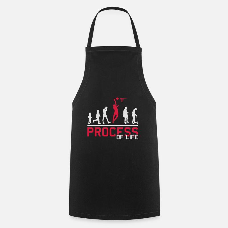 Basketball processus de vie de basket - Tablier de cuisine - noir