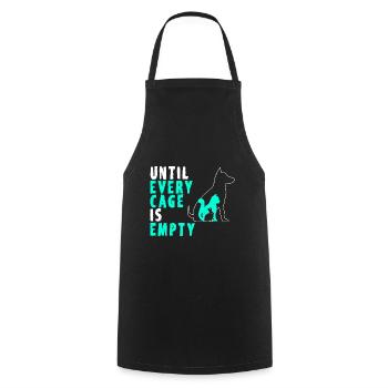 Dog Cat Rabbit Rescue T- shirts - Cooking Apron - black - Front - AI Model Male 185 dark (185cm)