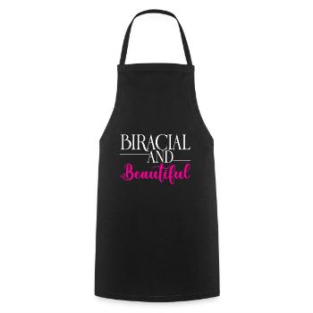 Biracial And Beautiful 2 - Cooking Apron - black - Front - AI Model Male 185 dark (185cm)