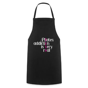 PiLates AddictiOn est très REal 2 - Tablier de cuisine - noir - Devant - AI Model Male 185 dark (185cm)