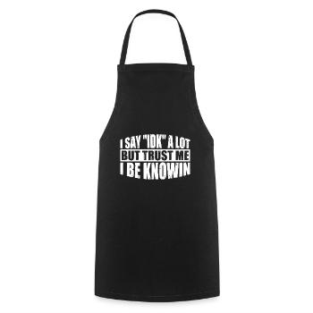 I say "IDK" a lot but trust me, i be knowin 34 - Cooking Apron - black - Front - AI Model Male 185 dark (185cm)