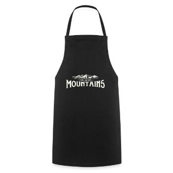 Faith can move Mountains, christliches Geschenk. - Kochschürze - Schwarz - Vorne - AI Model Male 185 dark (185cm)
