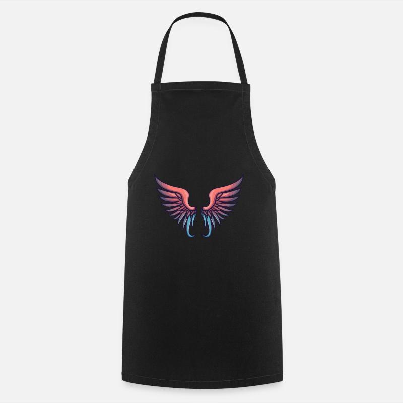 Wings Icon - Cooking Apron - black