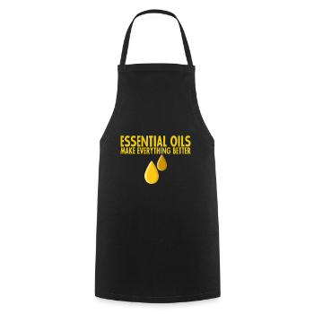 Essential Oils Make Everything Better 4 - Kochschürze - Schwarz - Vorne - AI Model Male 185 dark (185cm)